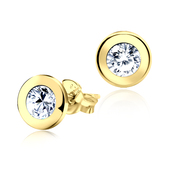 Gold Plated Silver Stud Earring STS-130-GP